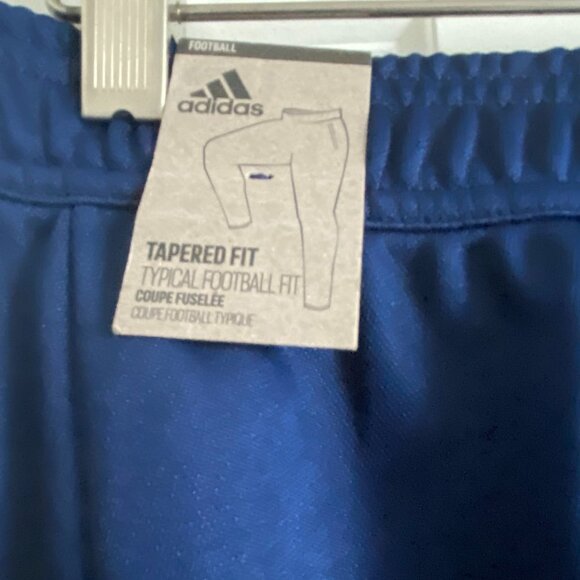 BNWT ADIDAS Track Pants with Climacool Blue with 3 White Stripes Youth Size L - Picture 3 of 7